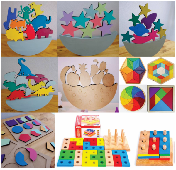 70 Montessori Educational Games Vector Pack - Laser Cut & CNC Files (CDR, DXF, SVG, EPS, AI)