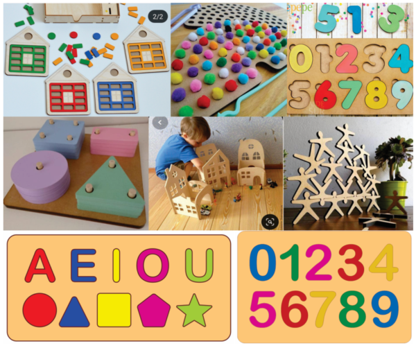 70 Montessori Educational Games Vector Pack - Laser Cut & CNC Files (CDR, DXF, SVG, EPS, AI)