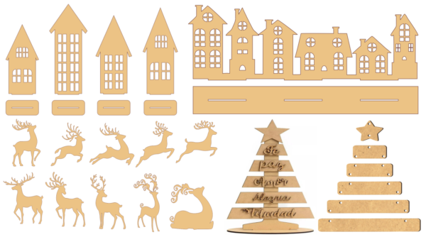 2023-11-26 (1) 500 Christmas Design Vector Pack - Laser Cut & CNC Files (CDR, DXF, SVG, EPS, AI)