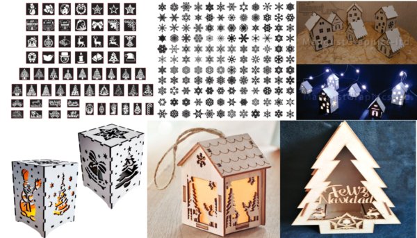 2023-11-26 (4) 500 Christmas Design Vector Pack - Laser Cut & CNC Files (CDR, DXF, SVG, EPS, AI)