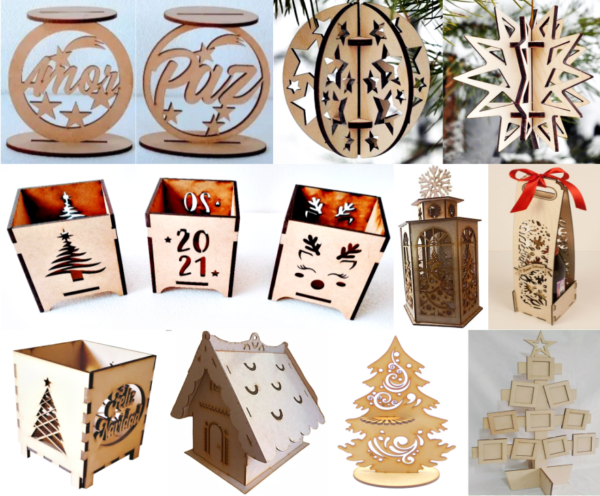 2023-11-26 (8) 500 Christmas Design Vector Pack - Laser Cut & CNC Files (CDR, DXF, SVG, EPS, AI)