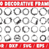 140 Decorative Frames Vector Pack - Laser Cut & CNC Files (CDR, DXF, SVG, EPS, AI)