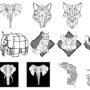 2024-01-03 (7) 370 Geometric Animals Wall Decor Vector Pack - Laser Cut & CNC Files (CDR, DXF, SVG, EPS, AI)