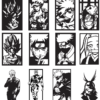 2024-01-29 (11) 110 Anime Wall Decor Vector Pack - Laser Cut & CNC Files (CDR, DXF, SVG, EPS, AI)