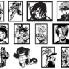 2024-01-29 (12) 110 Anime Wall Decor Vector Pack - Laser Cut & CNC Files (CDR, DXF, SVG, EPS, AI)
