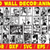 2024-01-29 (9) 110 Anime Wall Decor Vector Pack - Laser Cut & CNC Files (CDR, DXF, SVG, EPS, AI)