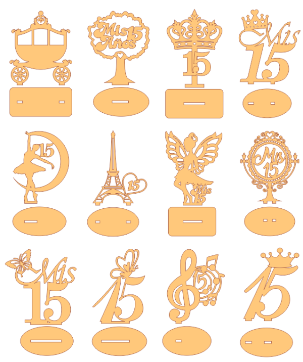 2024-02-20 (2) 100 Diseños Mis 15 Años Vector Pack - Laser Cut & CNC Files (CDR, DXF, SVG, EPS, AI)