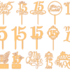 2024-02-20 (9) 100 Diseños Mis 15 Años Vector Pack - Laser Cut & CNC Files (CDR, DXF, SVG, EPS, AI)