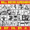 2024-06-30 (2) 110 Superheroes Wall Decor Vector Pack - Laser Cut & CNC Files (CDR, DXF, SVG, EPS, AI, STL)