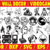 150 Videogames Wall Decor Vector Pack - Laser Cut & CNC Files (CDR, DXF, SVG, EPS, AI)