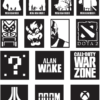 150 Videogames Wall Decor Vector Pack - Laser Cut & CNC Files (CDR, DXF, SVG, EPS, AI)