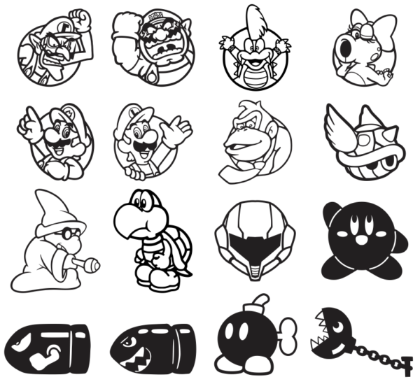 150 Videogames Wall Decor Vector Pack - Laser Cut & CNC Files (CDR, DXF, SVG, EPS, AI)