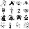 150 Videogames Wall Decor Vector Pack - Laser Cut & CNC Files (CDR, DXF, SVG, EPS, AI)
