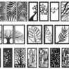 2025-02-08 (5) 210 Flowers & Leaves Wall Decor Vector Pack - Laser Cut & CNC Files (CDR, DXF, SVG, EPS, AI, STL)