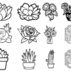 2025-02-08 (7) 210 Flowers & Leaves Wall Decor Vector Pack - Laser Cut & CNC Files (CDR, DXF, SVG, EPS, AI, STL)