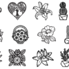 2025-02-08 (8) 210 Flowers & Leaves Wall Decor Vector Pack - Laser Cut & CNC Files (CDR, DXF, SVG, EPS, AI, STL)