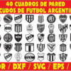 40 Cuadros Escudos futbol Argentino Vector Pack - Laser Cut & CNC Files (CDR, DXF, SVG, EPS, AI)