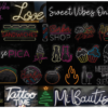 100 Neon LED Designs Vector Pack - Laser Cut & CNC Files (CDR, DXF, SVG, EPS, AI)