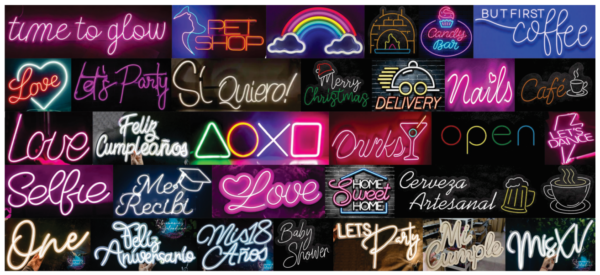 100 Neon LED Designs Vector Pack - Laser Cut & CNC Files (CDR, DXF, SVG, EPS, AI)