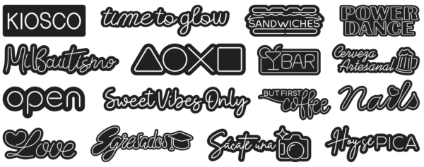 100 Neon LED Designs Vector Pack - Laser Cut & CNC Files (CDR, DXF, SVG, EPS, AI)