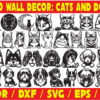 340 Cats and Dogs Wall Decor Vector Pack - Laser Cut & CNC Files (CDR, DXF, SVG, EPS, AI)