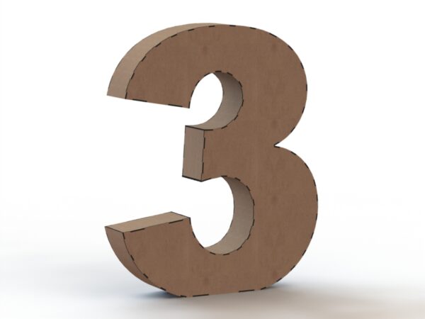 3D Numbers 0-9 Vector Pack - Laser Cut & CNC Files (CDR, DXF, SVG, EPS, AI)