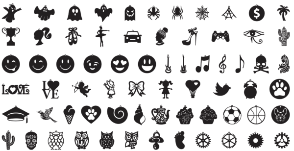 1200 Earrings Mega Vector Pack - Laser Cut & CNC Files (CDR, DXF, SVG, EPS, AI)