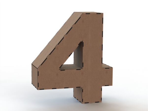 3D Numbers 0-9 Vector Pack - Laser Cut & CNC Files (CDR, DXF, SVG, EPS, AI)