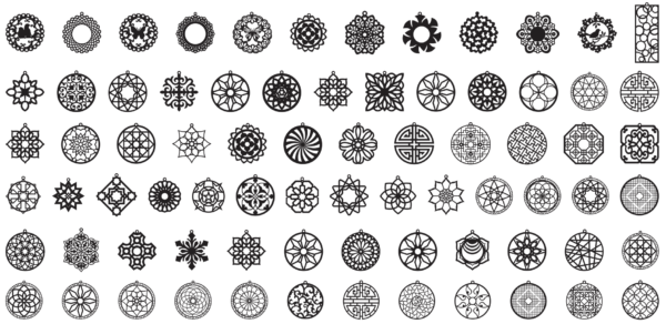 1200 Earrings Mega Vector Pack - Laser Cut & CNC Files (CDR, DXF, SVG, EPS, AI)