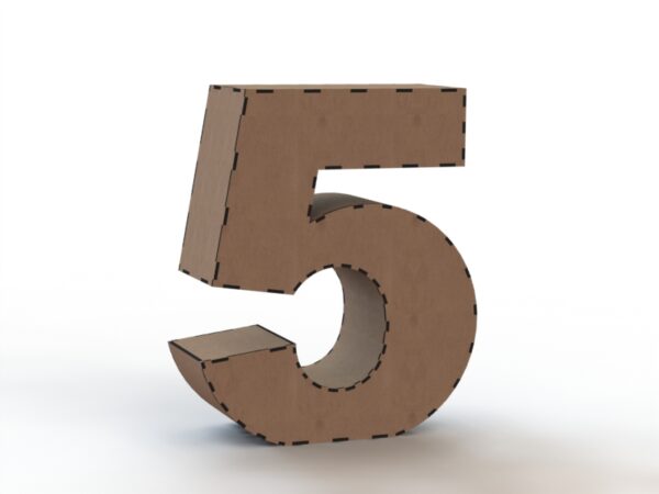 3D Numbers 0-9 Vector Pack - Laser Cut & CNC Files (CDR, DXF, SVG, EPS, AI)