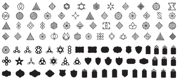 1200 Earrings Mega Vector Pack - Laser Cut & CNC Files (CDR, DXF, SVG, EPS, AI)