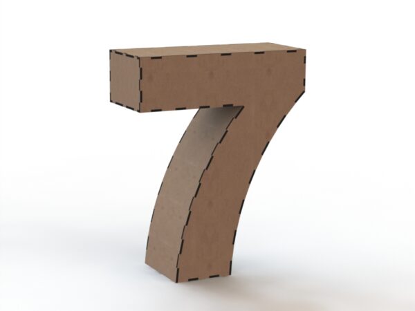 3D Numbers 0-9 Vector Pack - Laser Cut & CNC Files (CDR, DXF, SVG, EPS, AI)