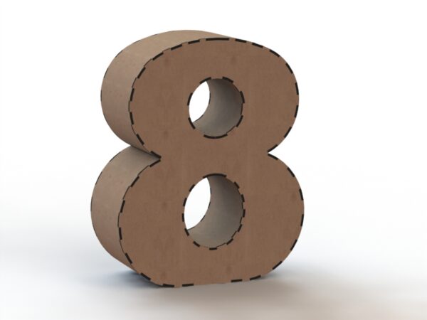 3D Numbers 0-9 Vector Pack - Laser Cut & CNC Files (CDR, DXF, SVG, EPS, AI)