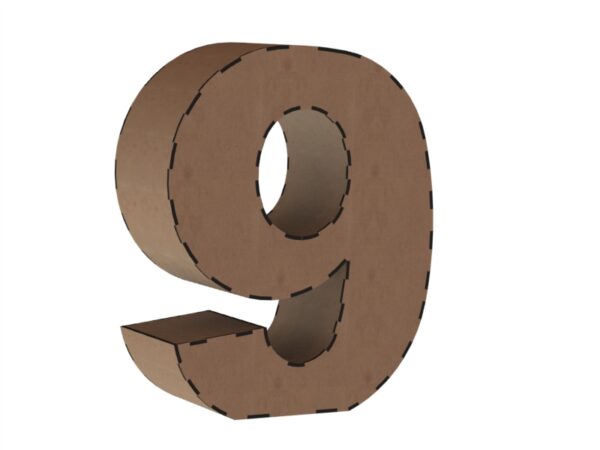 3D Numbers 0-9 Vector Pack - Laser Cut & CNC Files (CDR, DXF, SVG, EPS, AI)