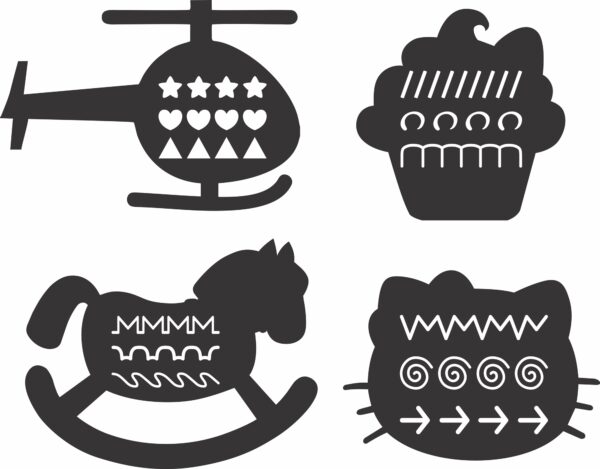 PACKS TERMINADOSw32,1_x_h25,1_3 36 Lines Tracing Patterns Vector Pack - Laser Cut & CNC Files (CDR, DXF, SVG, EPS, AI)