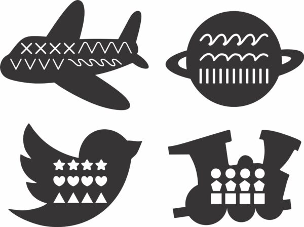 PACKS TERMINADOSw32,73_x_h24,41_2 36 Lines Tracing Patterns Vector Pack - Laser Cut & CNC Files (CDR, DXF, SVG, EPS, AI)