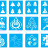 STENCILS NAVIDAD (3) 100 Christmas Stencil Vector Pack - Laser Cut & CNC Files (CDR, DXF, SVG, EPS, AI)