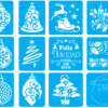 STENCILS NAVIDAD (6) 100 Christmas Stencil Vector Pack - Laser Cut & CNC Files (CDR, DXF, SVG, EPS, AI)