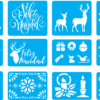 STENCILS NAVIDAD (7) 100 Christmas Stencil Vector Pack - Laser Cut & CNC Files (CDR, DXF, SVG, EPS, AI)