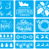 STENCILS NAVIDAD (8) 100 Christmas Stencil Vector Pack - Laser Cut & CNC Files (CDR, DXF, SVG, EPS, AI)