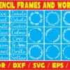 WEFFWEW Stencil Frames and Words Vector Pack - Laser Cut & CNC Files (CDR, DXF, SVG, EPS, AI)