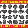cats 36 Lines Tracing Patterns Vector Pack - Laser Cut & CNC Files (CDR, DXF, SVG, EPS, AI)