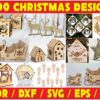 cats 500 Christmas Design Vector Pack - Laser Cut & CNC Files (CDR, DXF, SVG, EPS, AI)